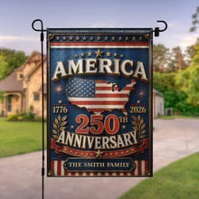 Load image into Gallery viewer, Personalized Garden Flag Custom Family Name USA Map Gift - 4th of July