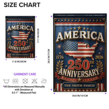 Load image into Gallery viewer, Personalized Garden Flag Custom Family Name USA Map Gift - 4th of July