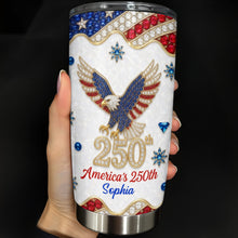Load image into Gallery viewer, Personalized 20oz Stainless Steel Tumbler USA Flag Gift for Dad