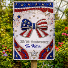 Load image into Gallery viewer, Personalized Metal Sign American Flag Gift for Independence Day