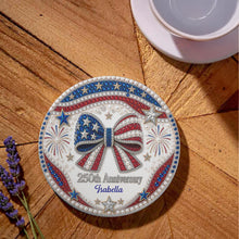 Load image into Gallery viewer, Personalized 250th Anniversary Ceramic Coaster Custom Name Gift for Family