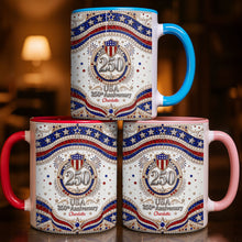 Load image into Gallery viewer, Personalized 250th Anniversary Patriotic Accent Mug Gift