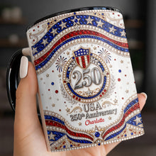 Load image into Gallery viewer, Personalized 250th Anniversary Patriotic Accent Mug Gift