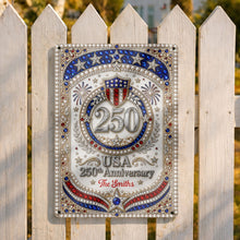 Load image into Gallery viewer, Personalized Metal Sign USA 250th Anniversary Gift for Family