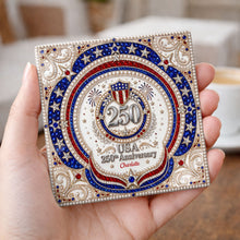 Load image into Gallery viewer, Personalized Ceramic Coaster USA 250th Anniversary Gift