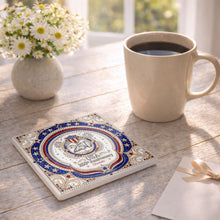 Load image into Gallery viewer, Personalized Ceramic Coaster USA 250th Anniversary Gift