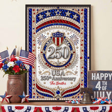 Load image into Gallery viewer, Personalized Patriotic USA Anniversary Poster Custom Photo Gift
