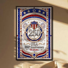 Load image into Gallery viewer, Personalized Patriotic USA Anniversary Poster Custom Photo Gift