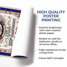 Load image into Gallery viewer, Personalized Patriotic USA Anniversary Poster Custom Photo Gift