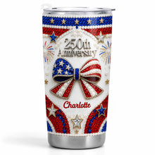 Load image into Gallery viewer, Personalized Stainless Steel Tumbler Custom Name Patriotic 4th of July Gift - 20oz 30oz