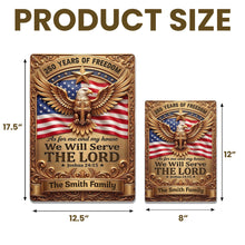 Load image into Gallery viewer, Personalized Metal Sign with Eagle Cross Custom Name Gift for Dad