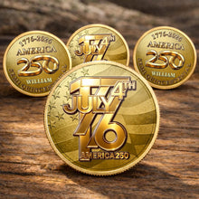 Load image into Gallery viewer, Personalized Commemorative Coin Custom Name 4th of July Gift for Family