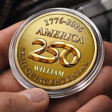 Load image into Gallery viewer, Personalized Commemorative Coin Custom Name 4th of July Gift for Family