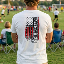 Load image into Gallery viewer, Personalized 250th Birthday USA Flag T-Shirt Custom Gift