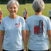 Load image into Gallery viewer, Personalized 250th Birthday USA Flag T-Shirt Custom Gift