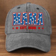 Load image into Gallery viewer, Personalized Denim Cap American Flag Design Gift for Dad