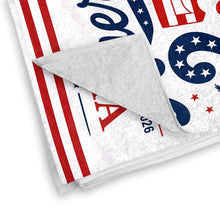 Load image into Gallery viewer, Personalized Microfiber Beach Towel Custom Name Patriotic Gift for 4th of July