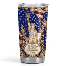 Load image into Gallery viewer, Personalized 20oz Stainless Steel Tumbler American Flag Gift for Independence Day