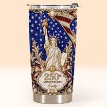 Load image into Gallery viewer, Personalized 20oz Stainless Steel Tumbler American Flag Gift for Independence Day