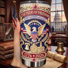 Load image into Gallery viewer, Personalized Stainless Steel Tumbler Custom Name 4th of July Gift for Dad