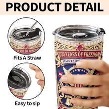 Load image into Gallery viewer, Personalized Stainless Steel Tumbler Custom Name 4th of July Gift for Dad