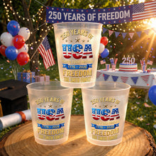 Load image into Gallery viewer, Personalized Frosted Cups Custom Name USA Flag Gift for 4th of July