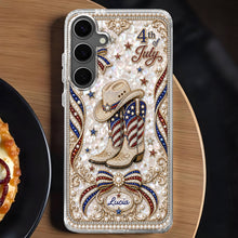 Load image into Gallery viewer, Personalized Clear Phone Case Custom Name for 4th of July