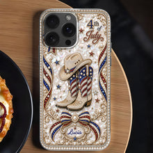Load image into Gallery viewer, Personalized Clear Phone Case Custom Name for 4th of July
