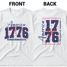 Load image into Gallery viewer, Personalized Family Name T-Shirt 4th of July Gift Idea