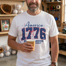 Load image into Gallery viewer, Personalized Family Name T-Shirt 4th of July Gift Idea