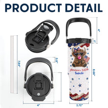 Load image into Gallery viewer, Personalized 30oz Tumbler with Handle American Flag Gift for Family