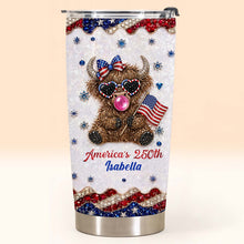 Load image into Gallery viewer, Personalized 20oz Tumbler with American Flag for Independence Day Gift