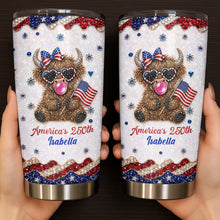 Load image into Gallery viewer, Personalized 20oz Tumbler with American Flag for Independence Day Gift