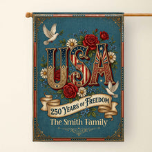 Load image into Gallery viewer, Personalized Garden Flag Custom Family Name USA Independence Day Gift
