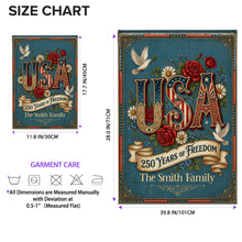 Load image into Gallery viewer, Personalized Garden Flag Custom Family Name USA Independence Day Gift