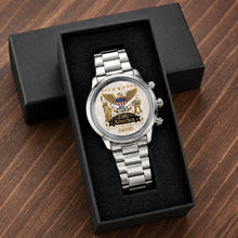 Load image into Gallery viewer, Personalized Men's Watch Custom Name Eagle Liberty Bell Gift