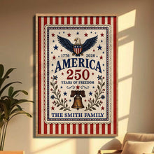 Load image into Gallery viewer, Personalized Vertical Poster America Freedom Family Custom Photo Gift