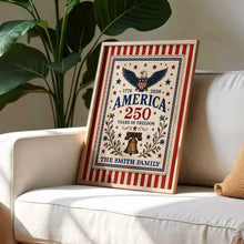 Load image into Gallery viewer, Personalized Vertical Poster America Freedom Family Custom Photo Gift