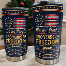 Load image into Gallery viewer, Personalized Stainless Steel Tumbler American Flag Gift for Dad