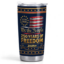 Load image into Gallery viewer, Personalized Stainless Steel Tumbler American Flag Gift for Dad