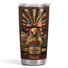 Load image into Gallery viewer, Personalized 20oz Stainless Steel Tumbler USA Theme Gift for Dad