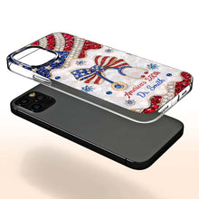 Load image into Gallery viewer, Personalized Clear Phone Case with Crystals for Doctor | 4th of July Gift