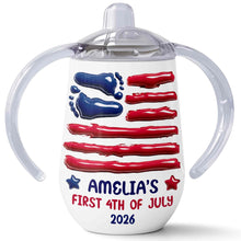 Load image into Gallery viewer, Personalized 4th of July Sippy Cup Custom Name for Kids