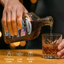 Load image into Gallery viewer, Personalized Whiskey Bottle Custom Family Name 250th Anniversary Gift for Dad