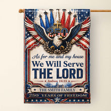 Load image into Gallery viewer, Personalized Double-Sided Garden Flag Custom Family Name Eagle Cross Gift for Dad