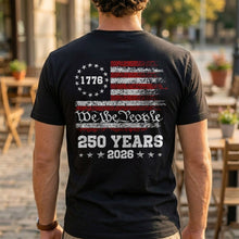 Load image into Gallery viewer, Personalized American Flag T-Shirt Custom Design for 4th of July
