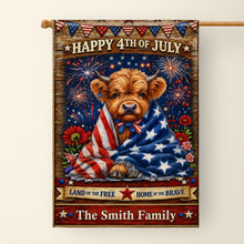 Load image into Gallery viewer, Personalized Double-Sided Garden Flag Custom Family Name 4th of July Decoration