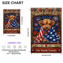 Load image into Gallery viewer, Personalized Double-Sided Garden Flag Custom Family Name 4th of July Decoration