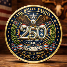 Load image into Gallery viewer, Custom Commemorative Coin 250 Years Freedom Gift for Dad
