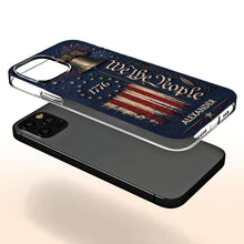Load image into Gallery viewer, Personalized Clear Phone Case with Liberty Bell American Flag for Dad